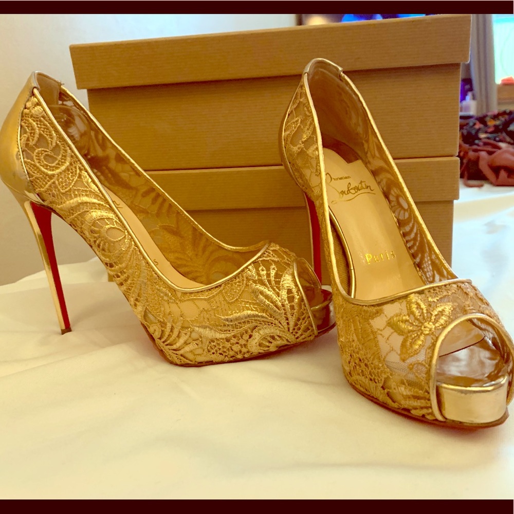 Christian Louboutin Rose Gold Shoes